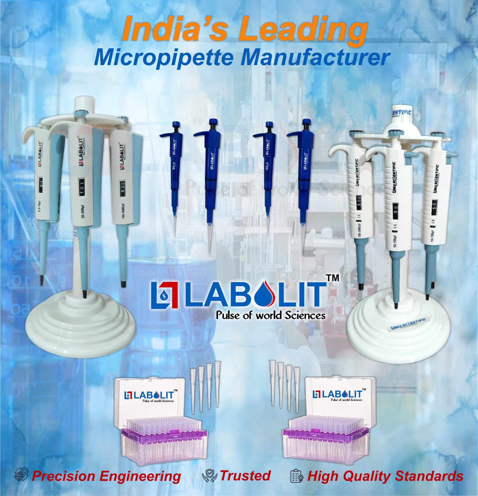 micropipette manufacturer in india labolit